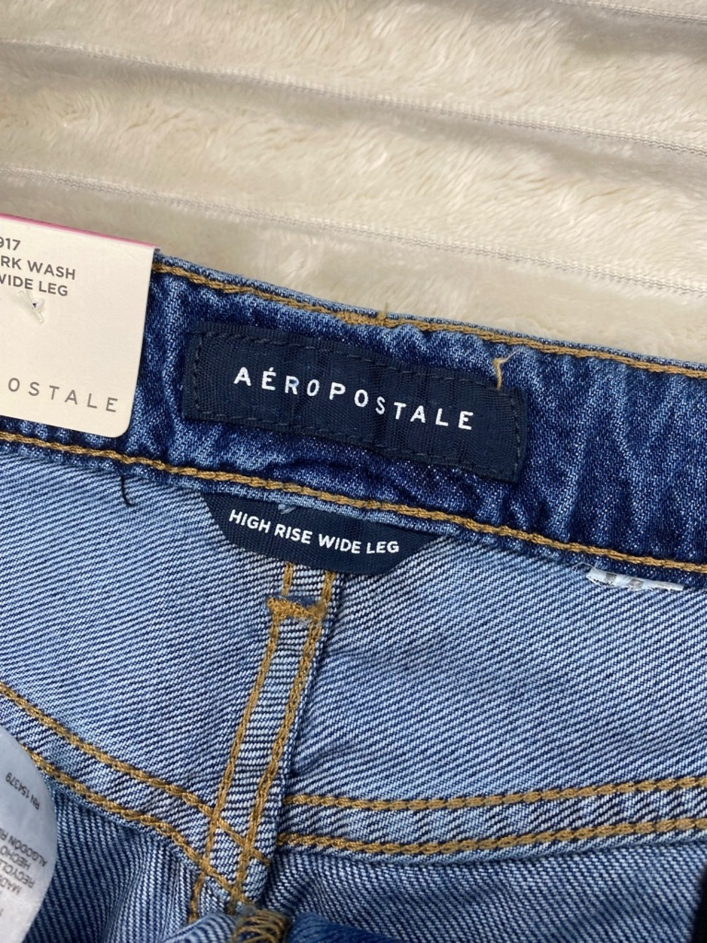 Aeropostale Dark Blue High Rise Wide Leg Jeans NWT - Picture 2 of 8